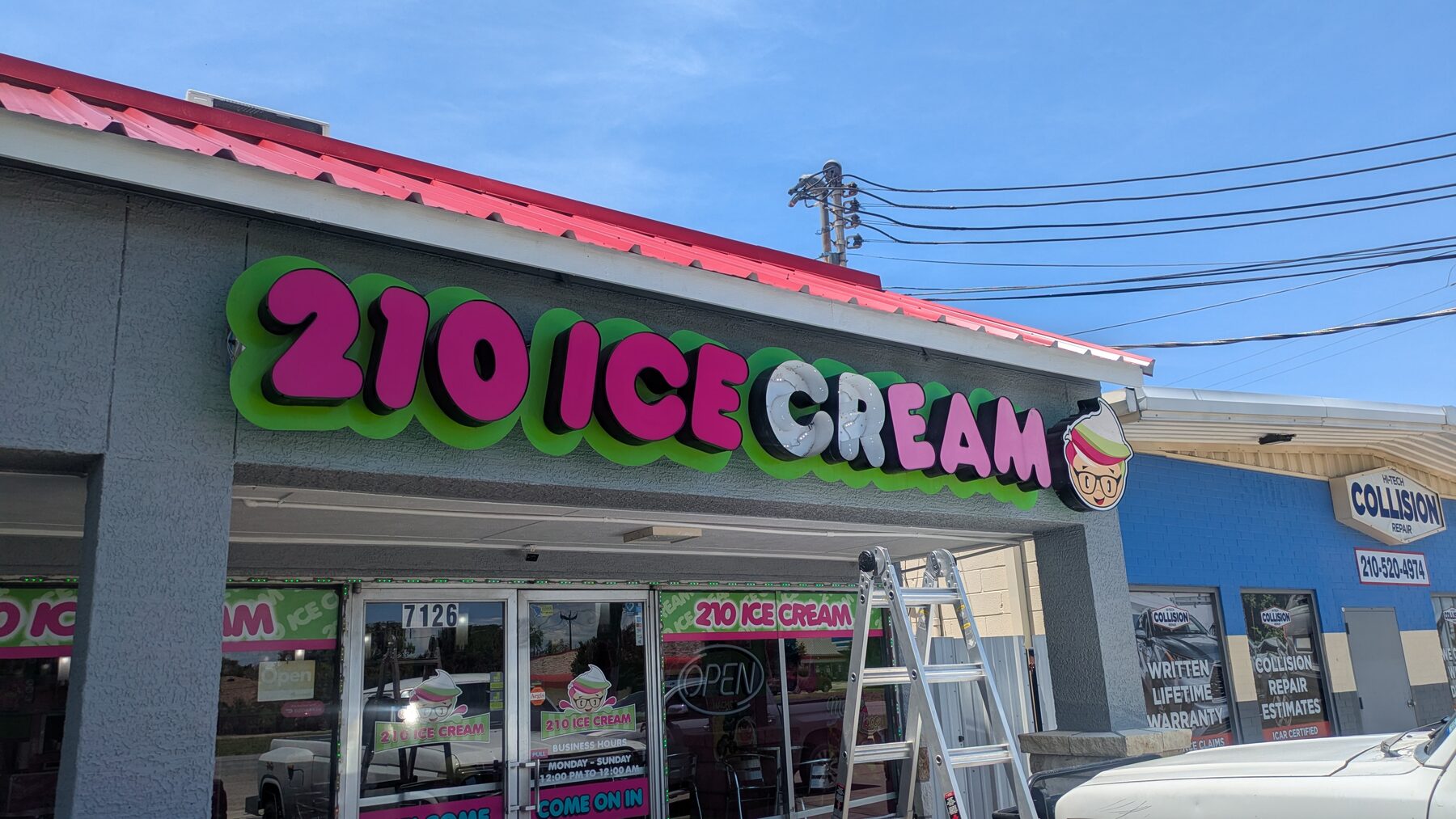 210 Ice Cream — Channel Letter Refacing