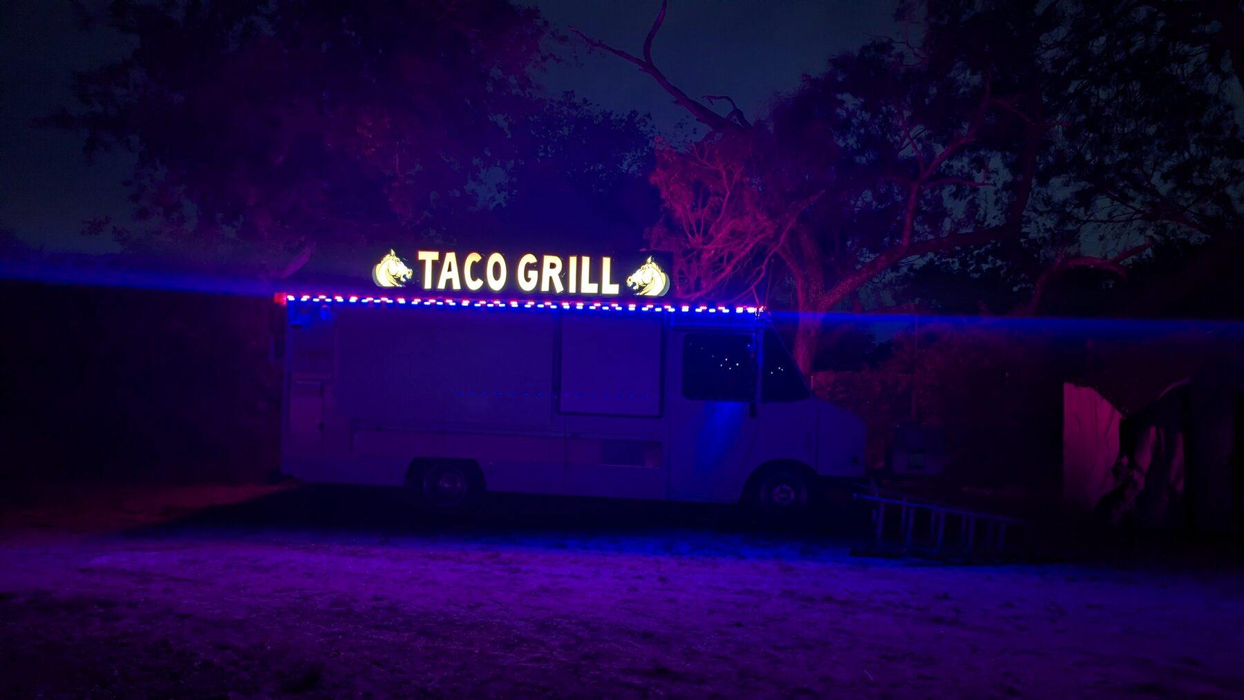 Taco Grill — Illuminated Food-Truck Signage